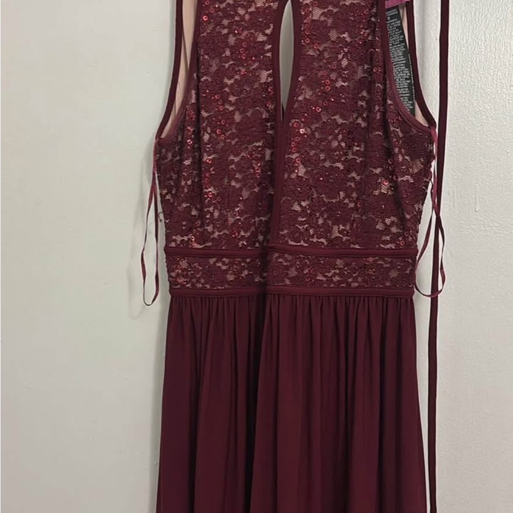 Morgan & Co. Deep Red Lace Dress